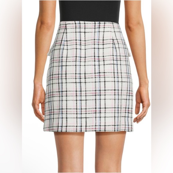 New Karl Lagerfeld Plaid Tweed Skirt size 10 - Picture 2 of 3